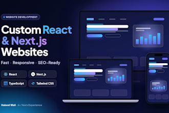 be your react developer for custom react and nextjs website