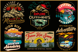 do vintage illustration retro t shirt, logo clothing design