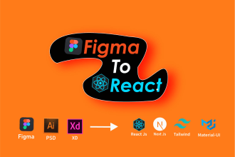 convert figma, xd to react js, next js, vue js and vite