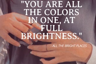 do editing of quotes with pretty image you love to gift your loves