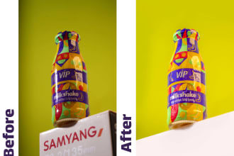 edit your product photo to a professional banner or poster