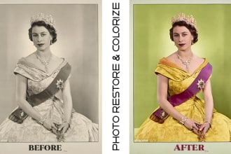 expertly restore and colorize any antique rusted or old photographs