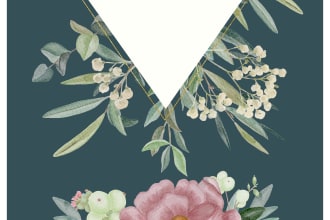 make any digital watercolor floral and greenery illustration