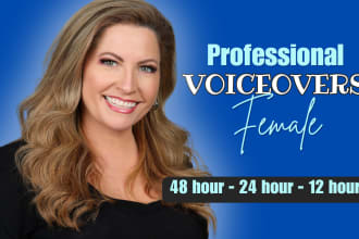 record a female youtube social media or website voice over