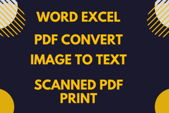 pdf convert image to word ocr PDF to excel