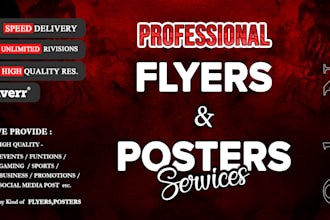 design your any events banners flyers posters