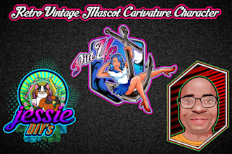 do modern n vintage mascot illustrative logo