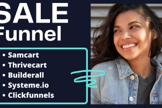 build lead generating sales funnel on samcart thrivecart builderall systeme io