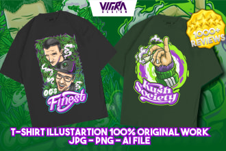 create illustration design for your t shirt, merch, etc