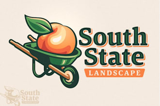 create eye catchy landscape, lawn care, agriculture logo