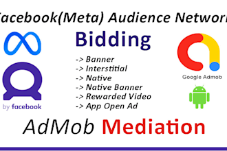 implement facebook bidding with admob mediation in android app