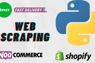 scrape products and upload in shopify or woocommerce