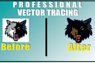 perfectly trace logo or image in vector