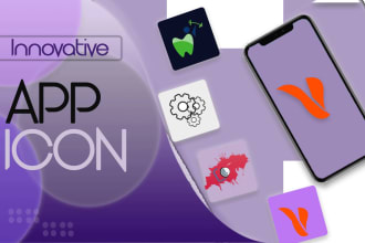 do flat app icon design for ios android and website