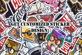 do amazing custom sticker designs for you
