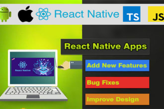 develop ios and android mobile apps using react native