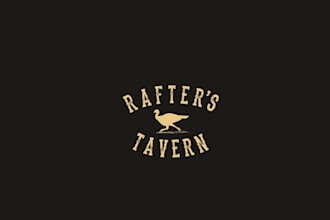 design minimal clear fresh rafters tavern logo with a modern feel