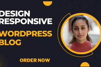 develop responsive wordpress website design or blog, web design