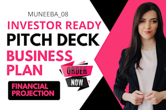 write investor ready business plans, proposals, startups, financial models
