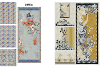 digital design patterns for textile dresses