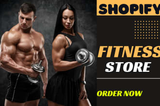 build fitness dropshipping website or shopify store