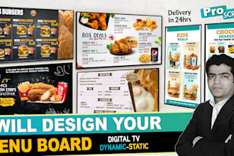 design menu board or static menu flyer ready to print
