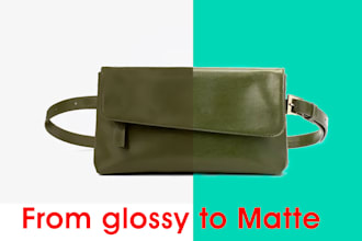 change the material from glossy to matte for anything