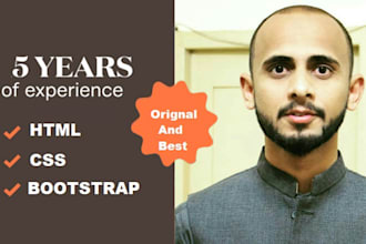 do HTML CSS bootstrap, PSD to HTML, responsive web design