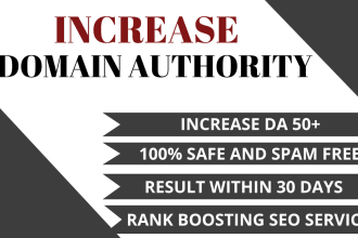 increase domain authority da 50 plus in moz