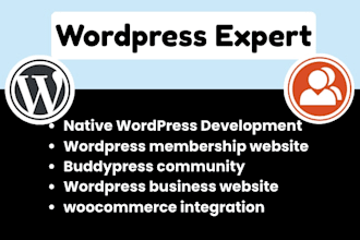 build buddypress, wordpress website and wordpress membership website