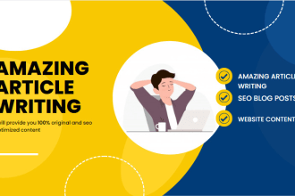 write an amazing article writing and SEO blog posts