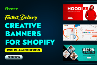 design web banners, shopify store banner, banner ads