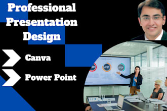 design presentation on powerpoint, and canva