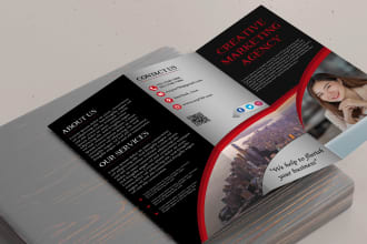 create unique, professional and attractive tri fold flyer
