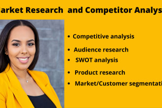 do powerful market research, business plan, pitch deck, market and swot analysis