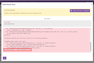 fix odoo errors, bugs, and technical issues fast