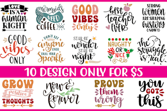 create svg cut files design bundle for etsy shop and others