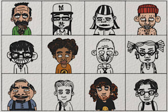 create a stylized character illustration