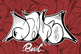 make throw up with my style for your name or your brand