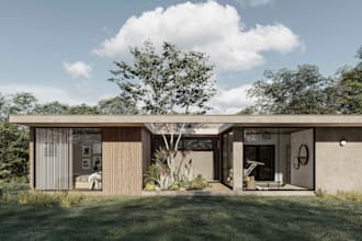 create house design, and realistic 3d render