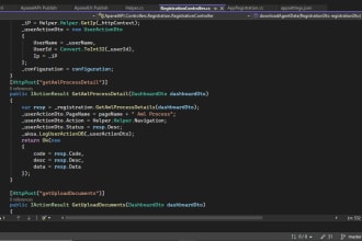 make web apis in asp dot net core and fix bugs in web apis