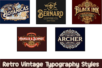 design retro vintage typography editable text