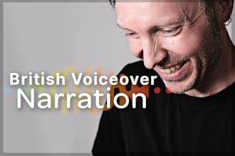 record a british male voice over narration