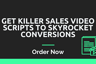 write sales video scripts to drive more sales