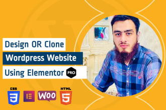 clone, duplicate or redesign wordpress website using elementor and divi