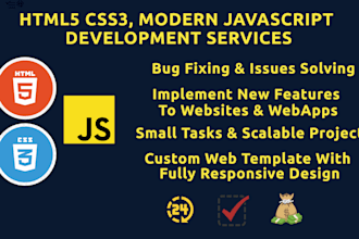 html, CSS and vanilla js development