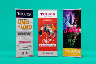design a professional roll up banner in any format