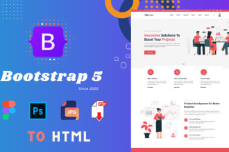 convert figma to HTML, PSD to HTML responsive website
