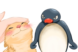 do a cute animal illustration