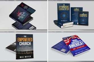 create dust jacket, book cover, ebook, paperback in 24 hrs,